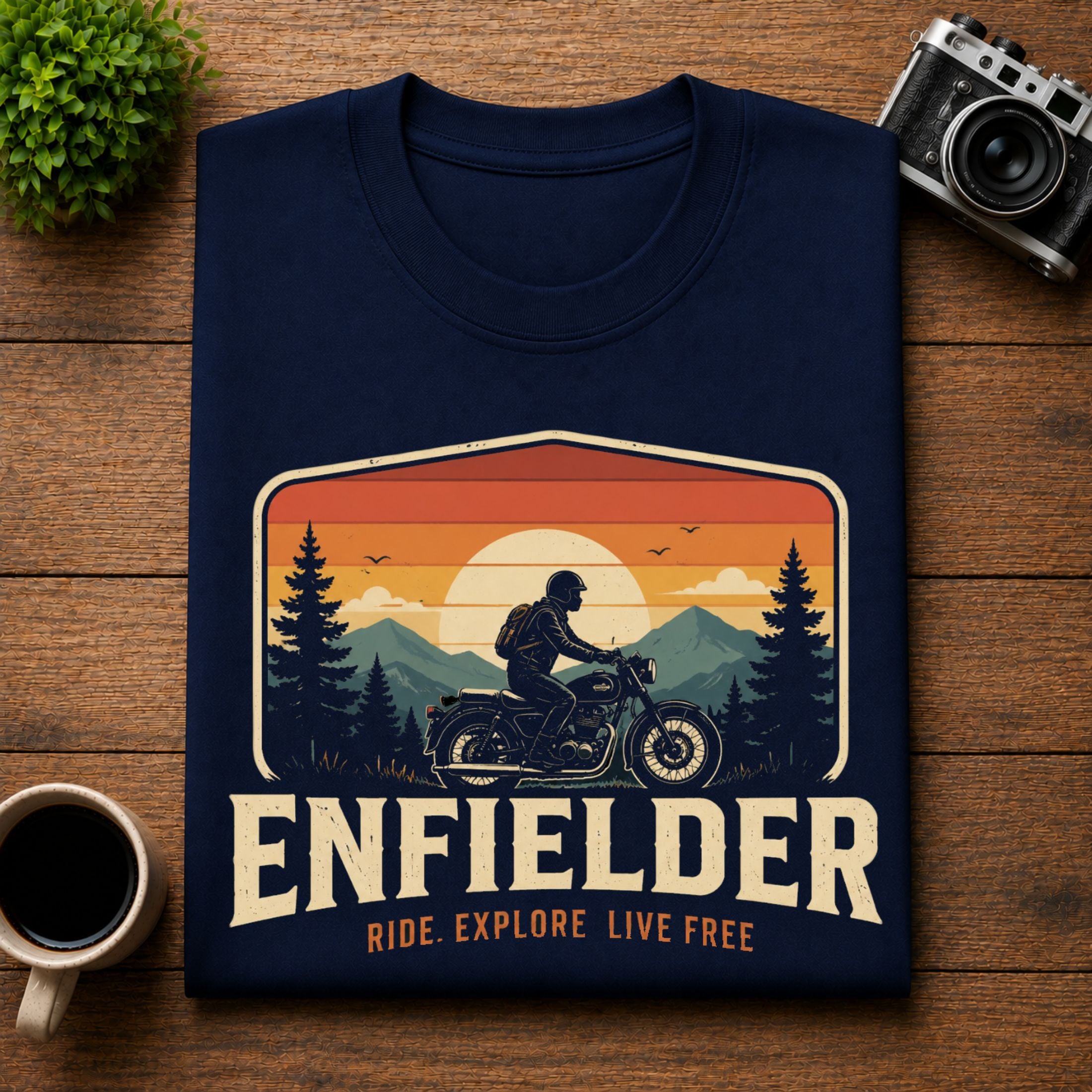Enfielder Ride Explore Live Free Unisex Tee