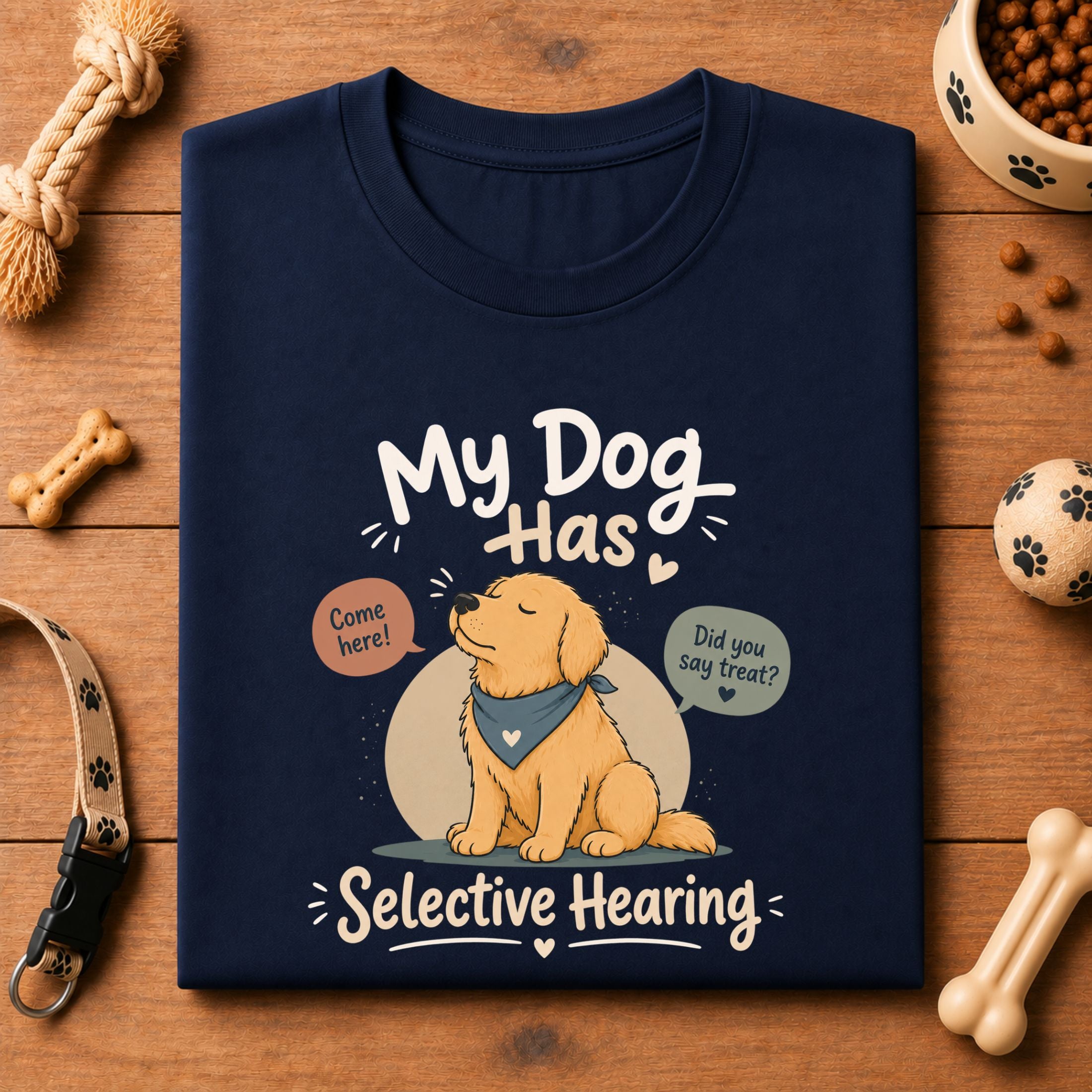 My Dog Has Selective Hearing | Unisex T-Shirt
