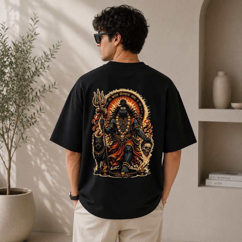 Kaal Bhairav Oversized Unisex T-Shirt | Powerful Hindu Graphic Tee
