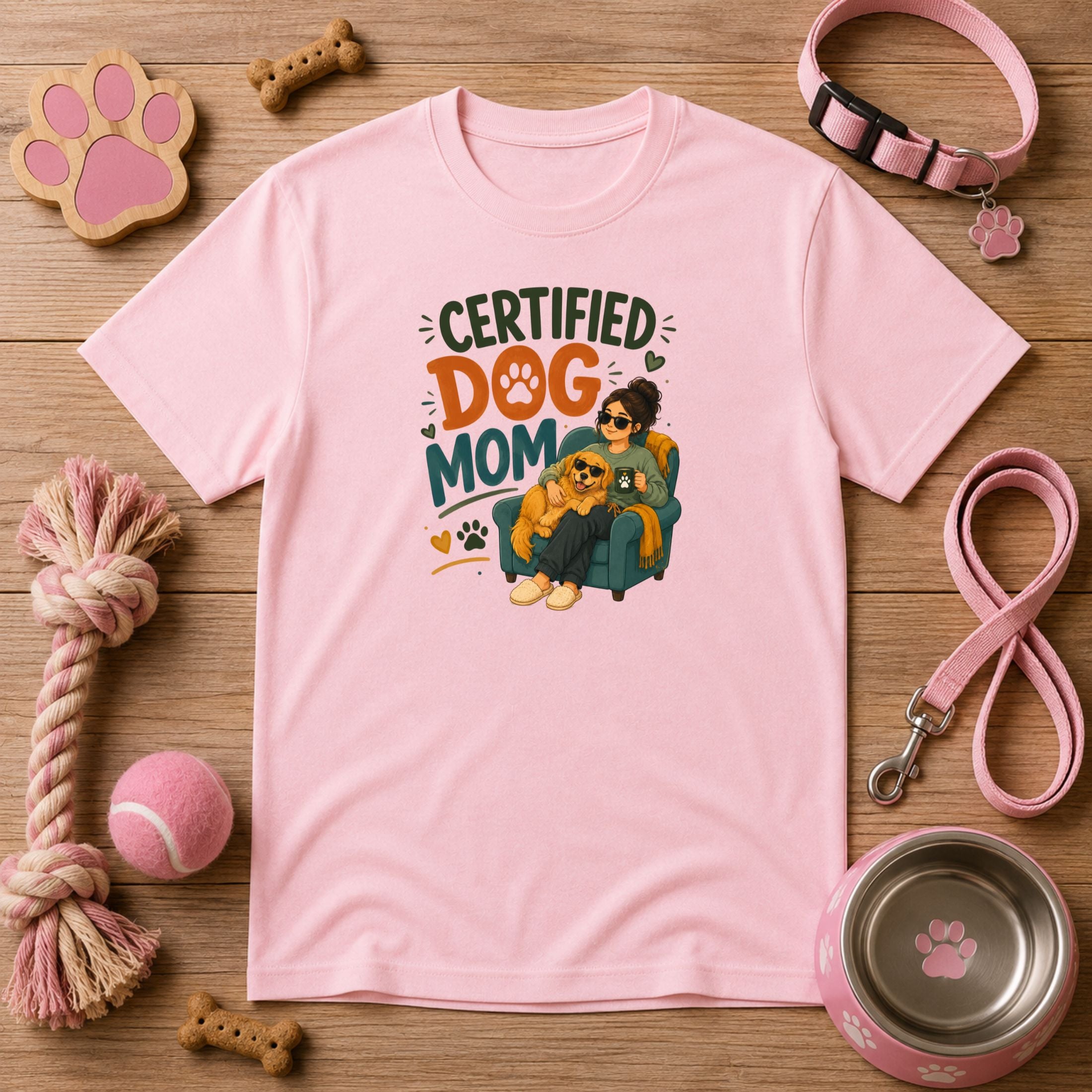 Certified Dog Mom | Cute Dog Lover Unisex T-Shirt