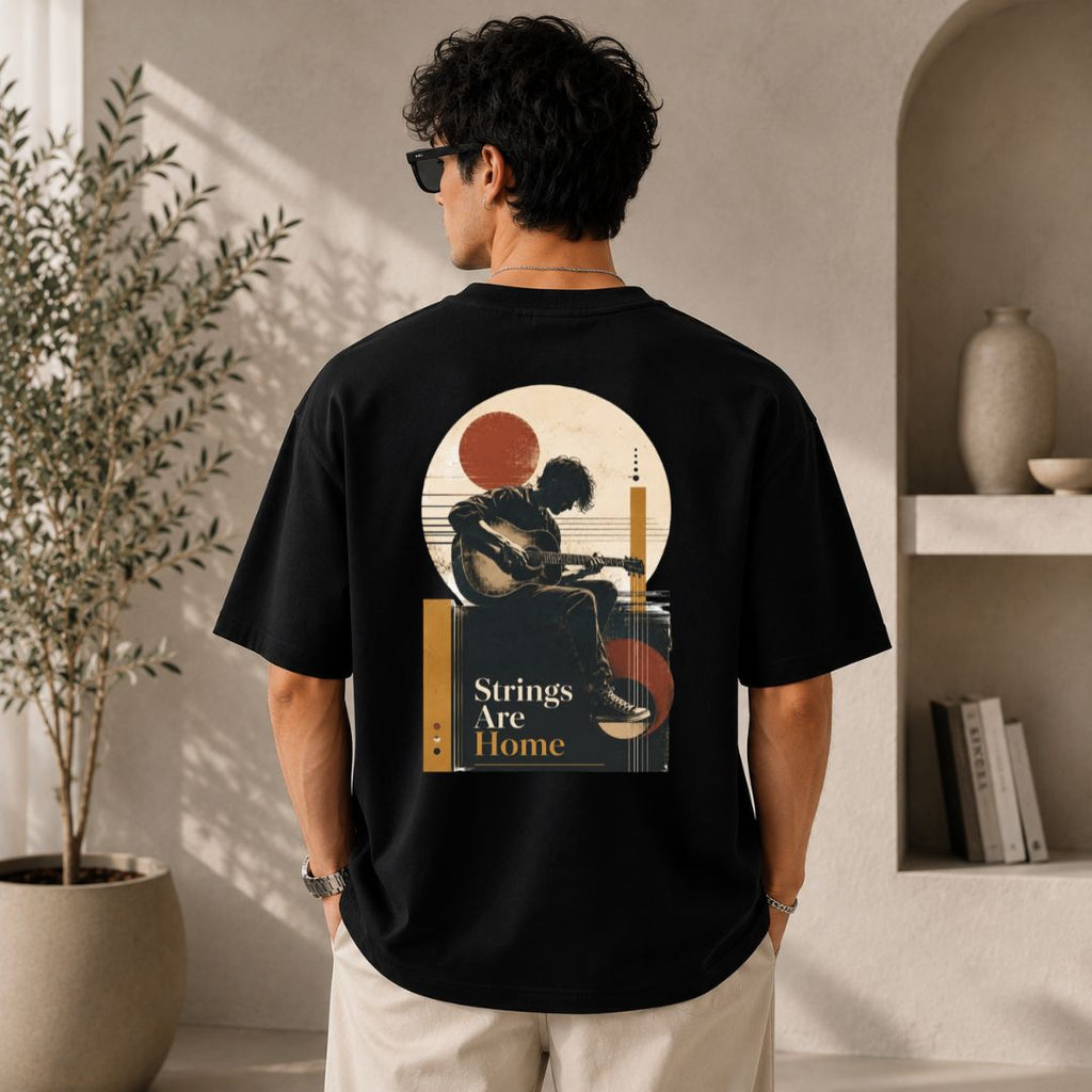 Strings Are Home Oversized Unisex Tee
