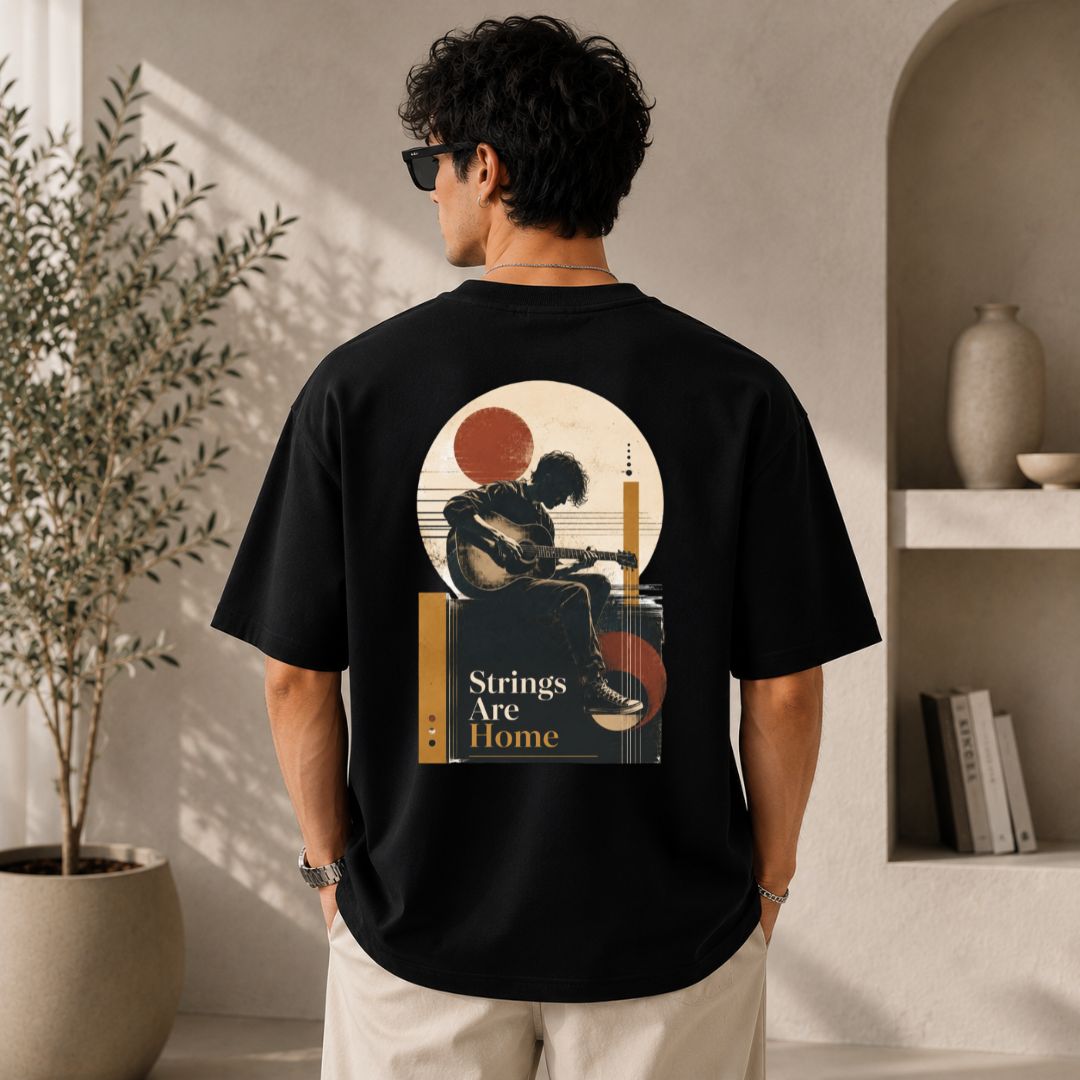 Strings Are Home Oversized Unisex Tee