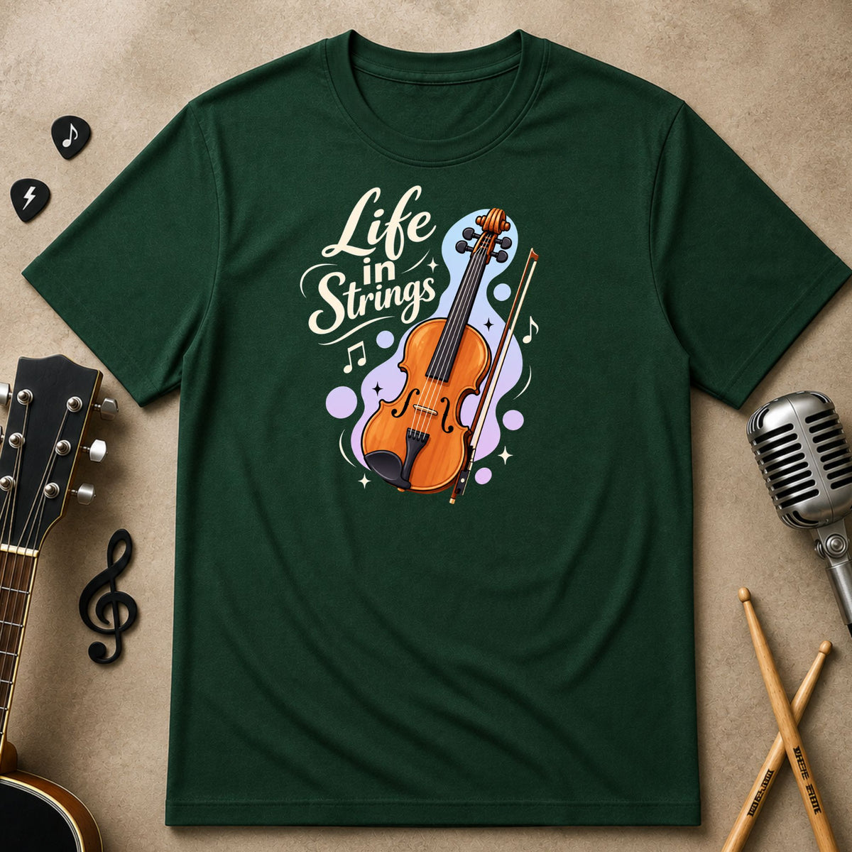 Life in Strings – Violinist Unisex T-Shirt