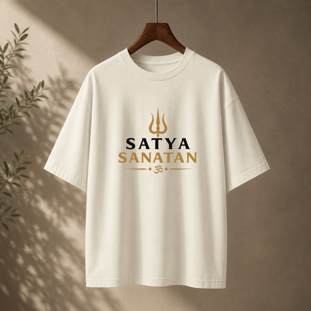 Satya Sanatan Oversized T-Shirt | Hindu Dharma Spiritual Streetwear
