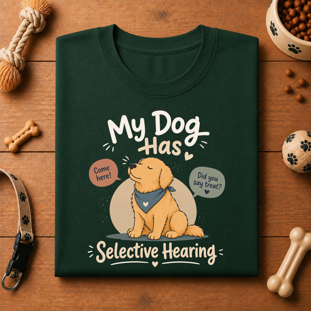 My Dog Has Selective Hearing | Unisex T-Shirt