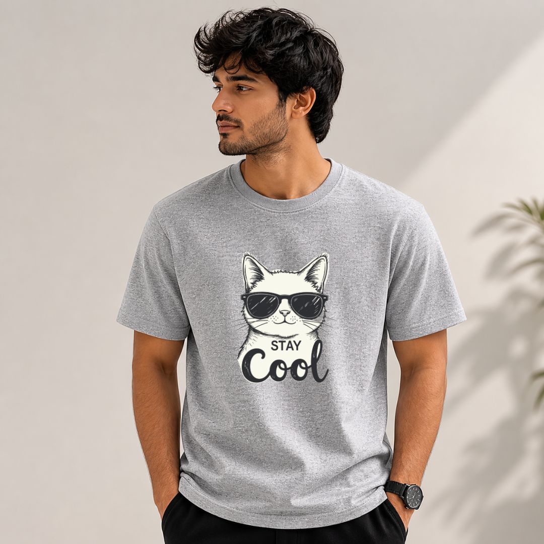 Stay Cool Cat T-Shirt | Funny Cat Lover Graphic Tee