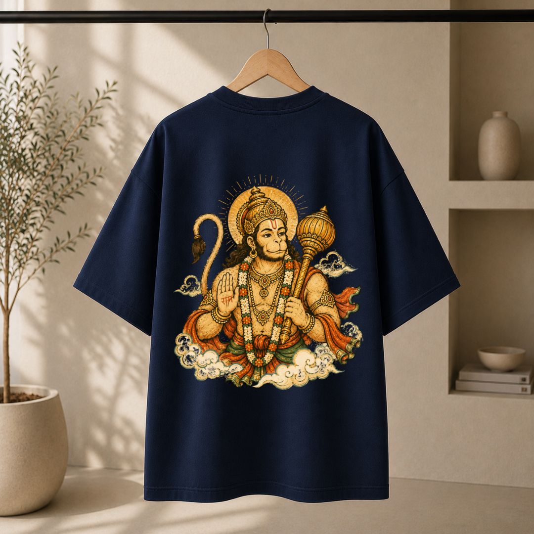 Vintage Lord Hanuman | Oversized Unisex T Shirt