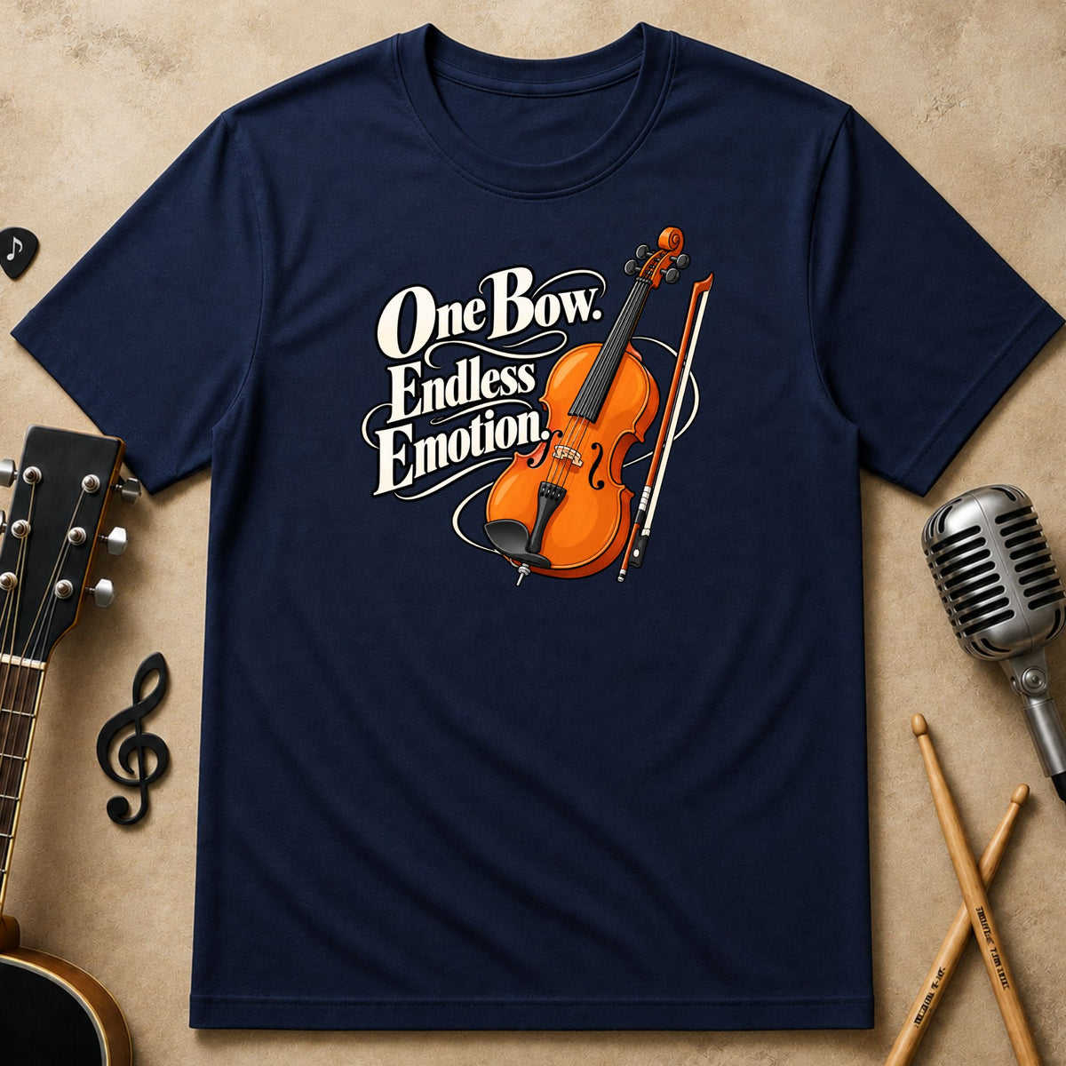 One Bow Endless Emotion | Violin Unisex T-Shirt