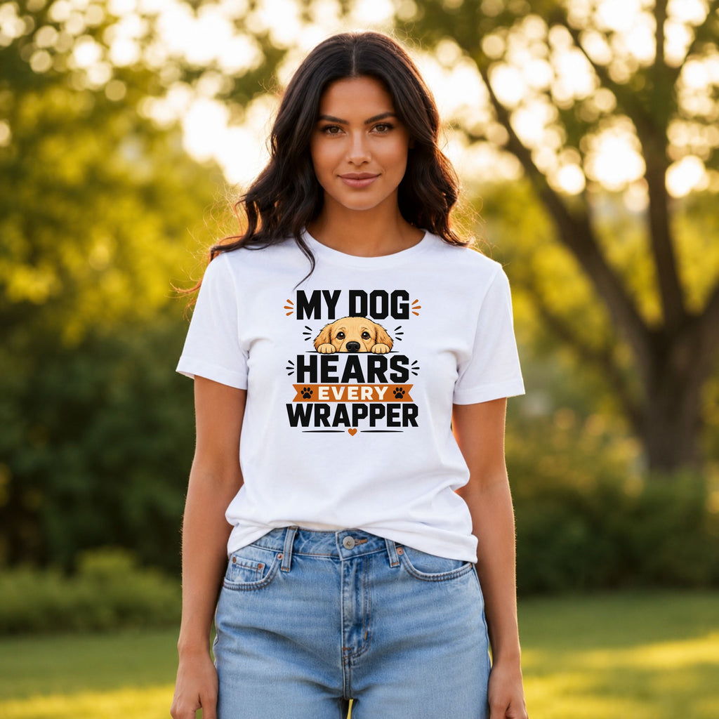 My Dog Hears Every Wrapper | Unisex Tee