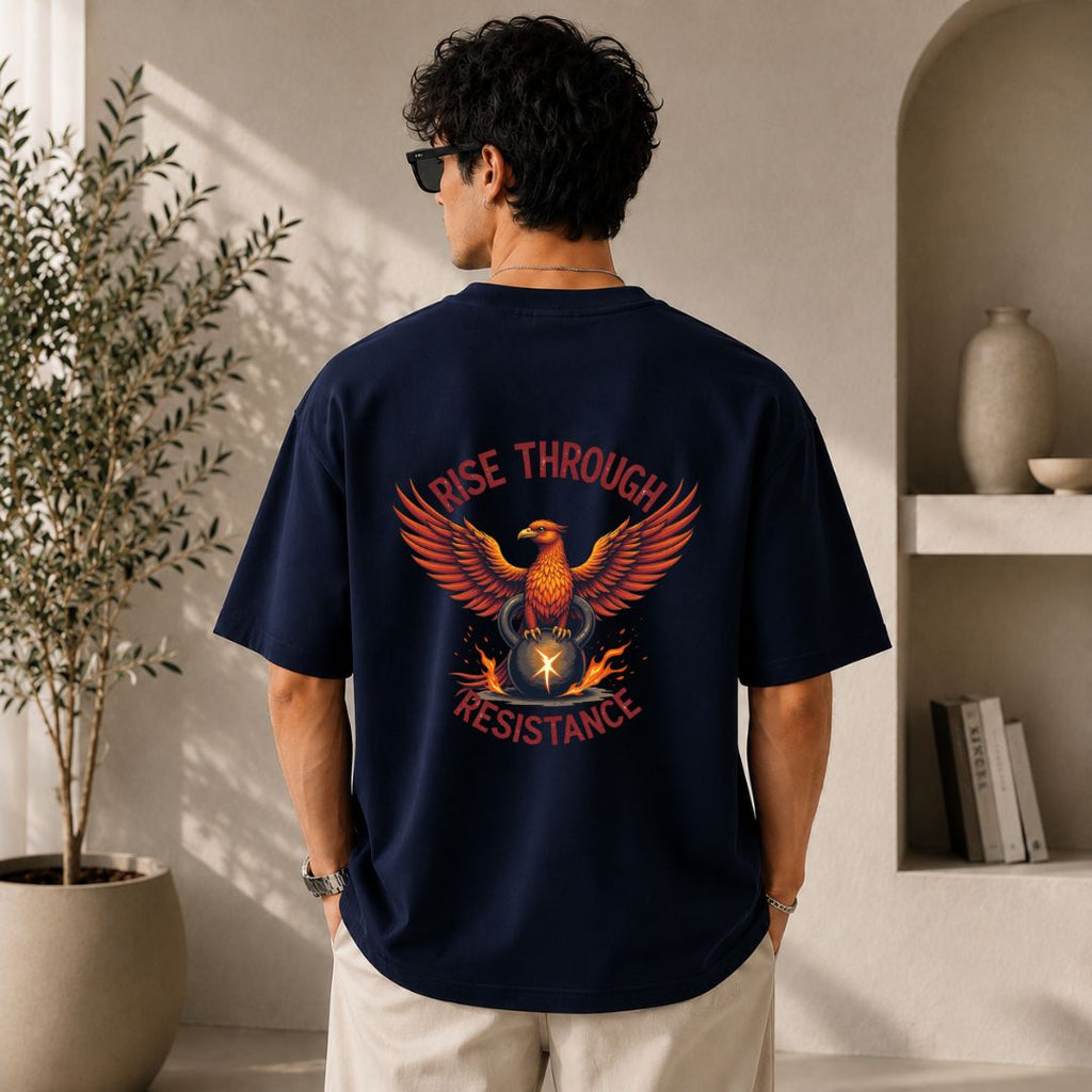 Rise Through Resistance Oversized Gym T-Shirt