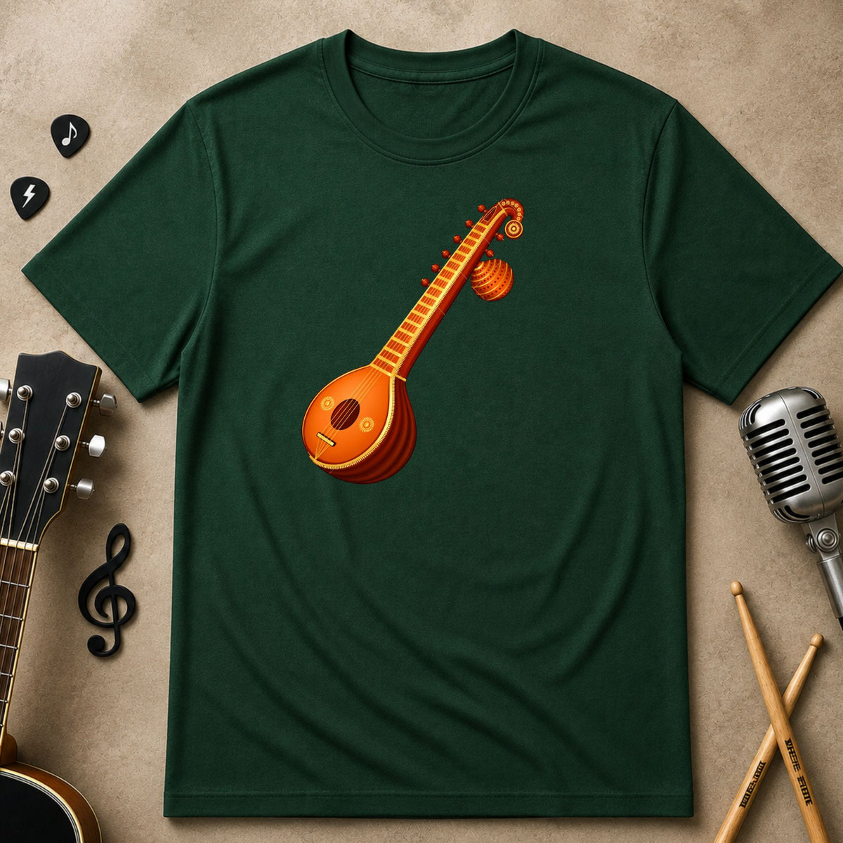 Sitar Unisex T-Shirt | Indian Classical Music
