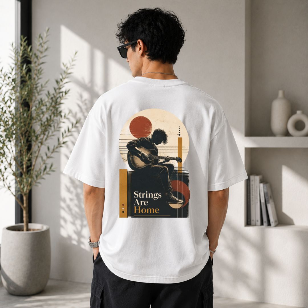 Strings Are Home Oversized Unisex Tee