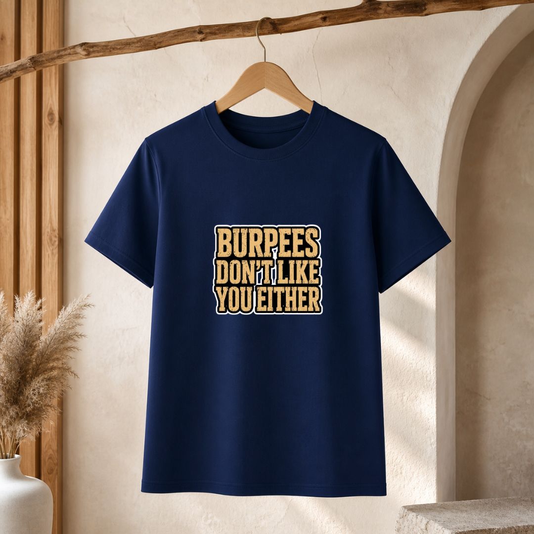 Burpees Don't Like You Either T-Shirt | Funny Gym Shirt