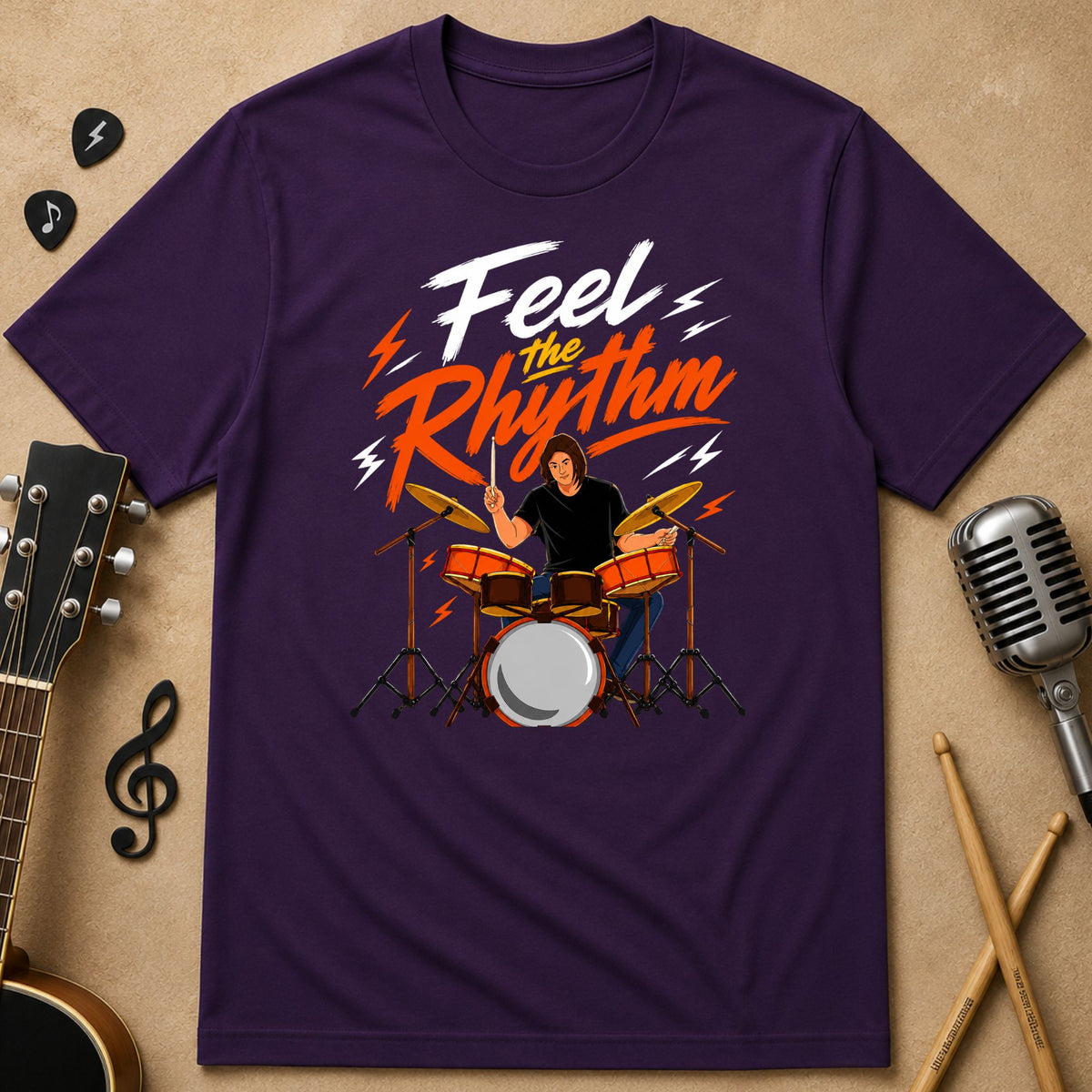 Feel the Rhythm Drummer Unisex T-Shirt