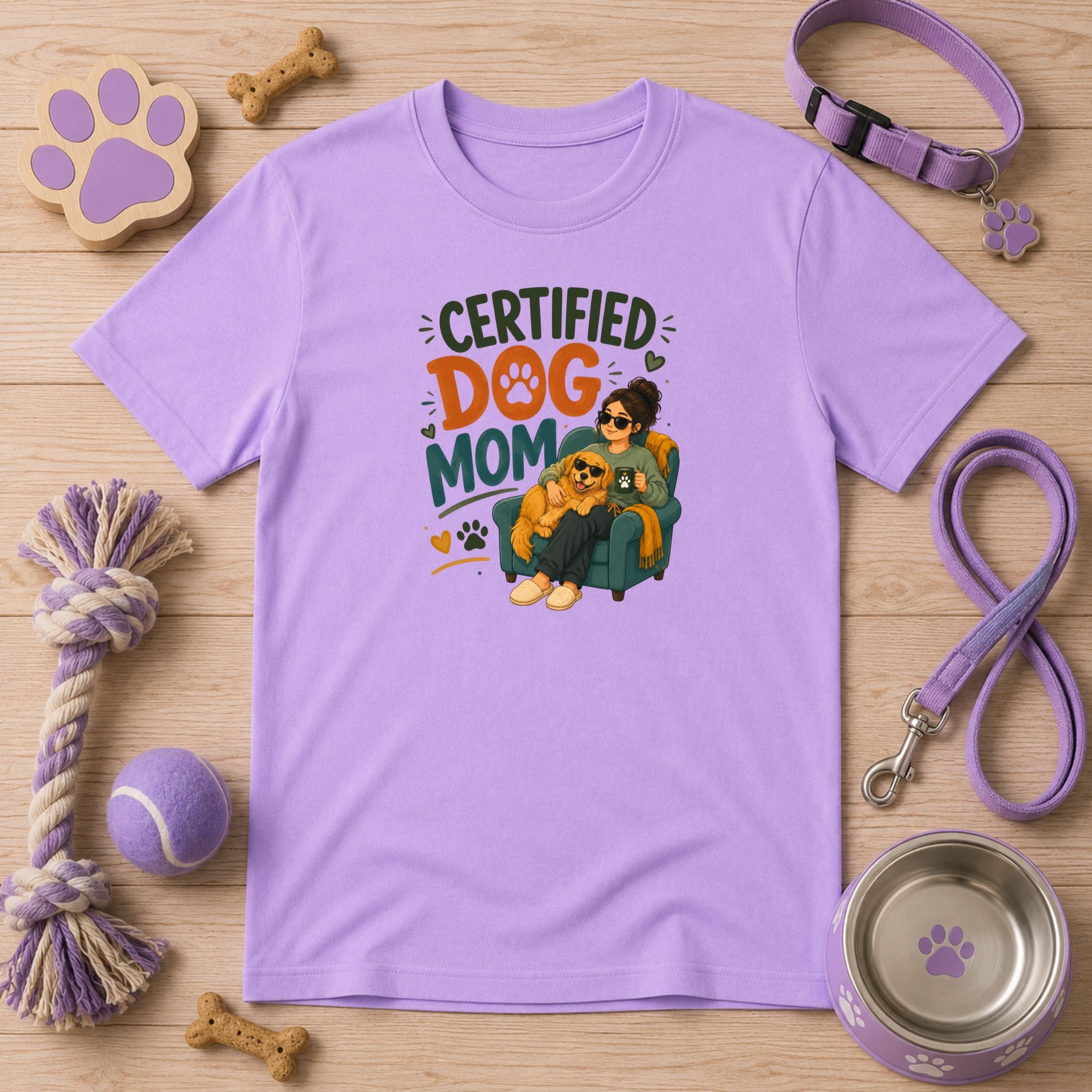 Certified Dog Mom | Cute Dog Lover Unisex T-Shirt
