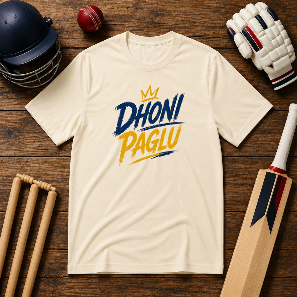 Dhoni Paglu Unisex T-Shirt | Cricket Fan Graphic Tee