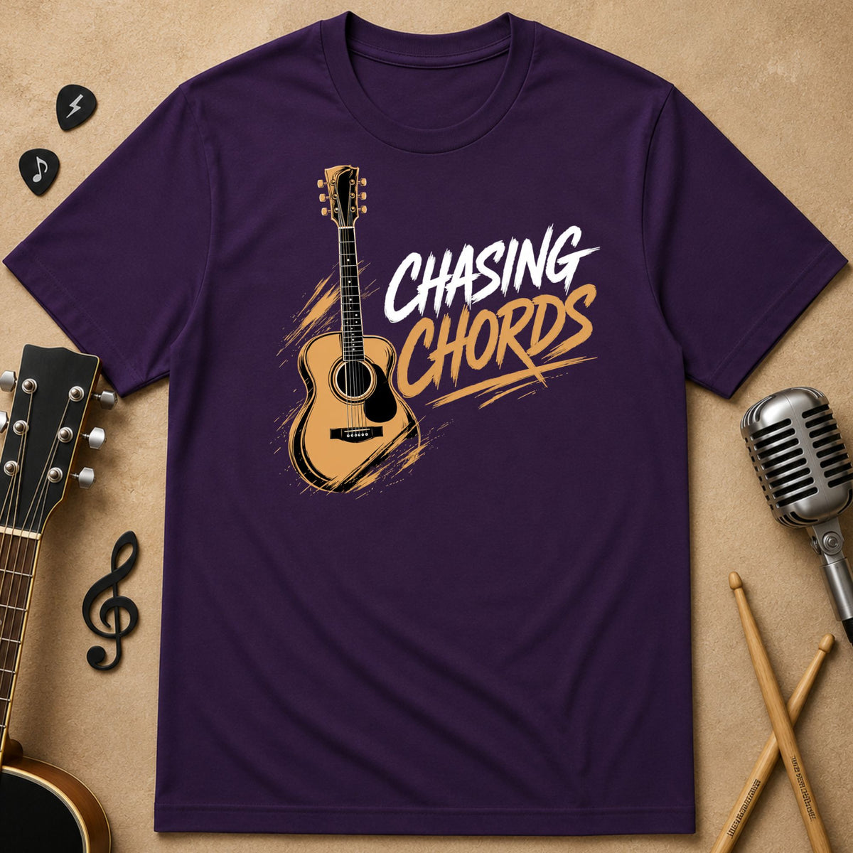 Chasing Chords Guitar Unisex T-Shirt