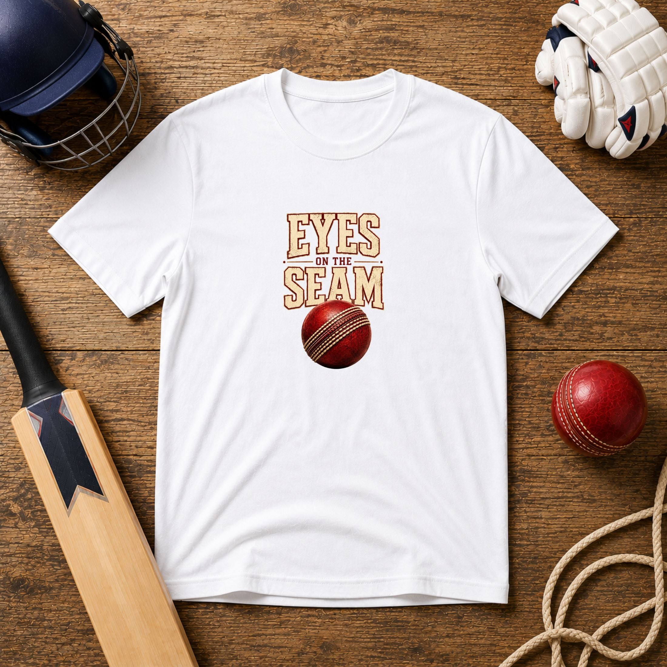 Eyes On The Seam Unisex T-Shirt | Cricket Graphic Tee