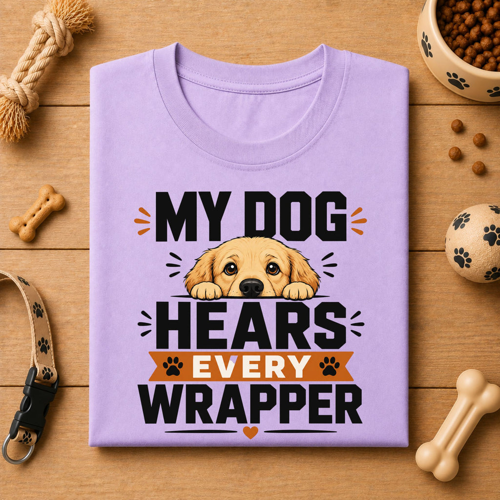 My Dog Hears Every Wrapper | Unisex Tee