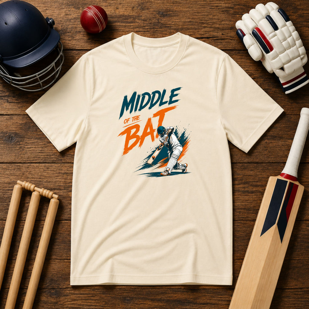 Middle Of The Bat Unisex T-Shirt | Cricket Batting Tee