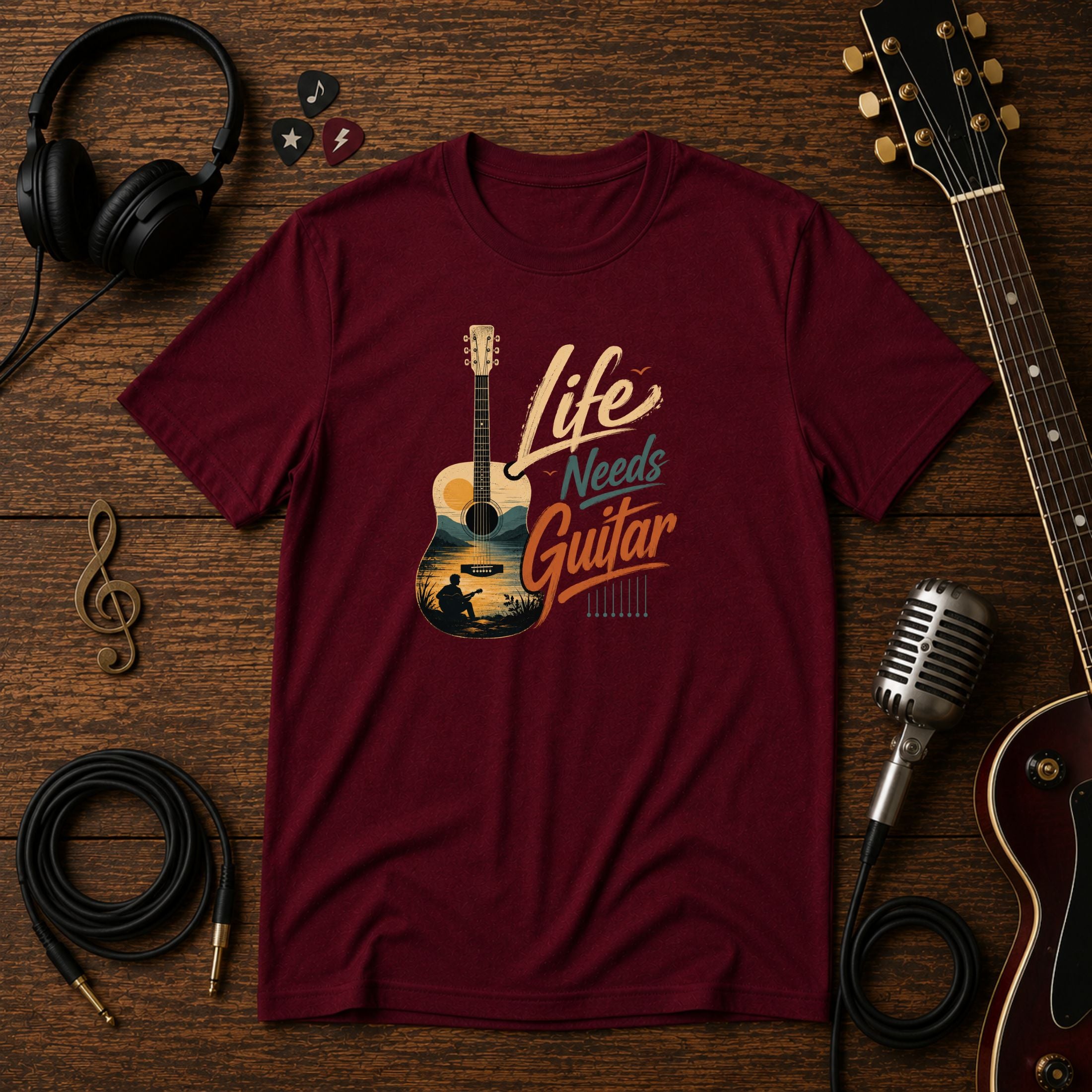 Life Needs Guitar Unisex T-Shirt