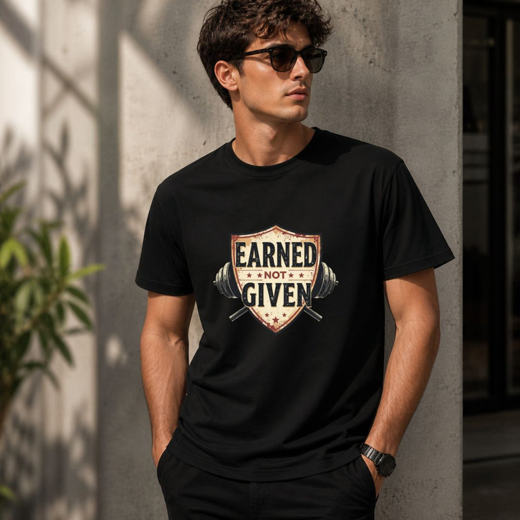 Earned Not Given Regular Gym T-Shirt