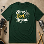 Sing. Feel. Repeat. Unisex Music Tee