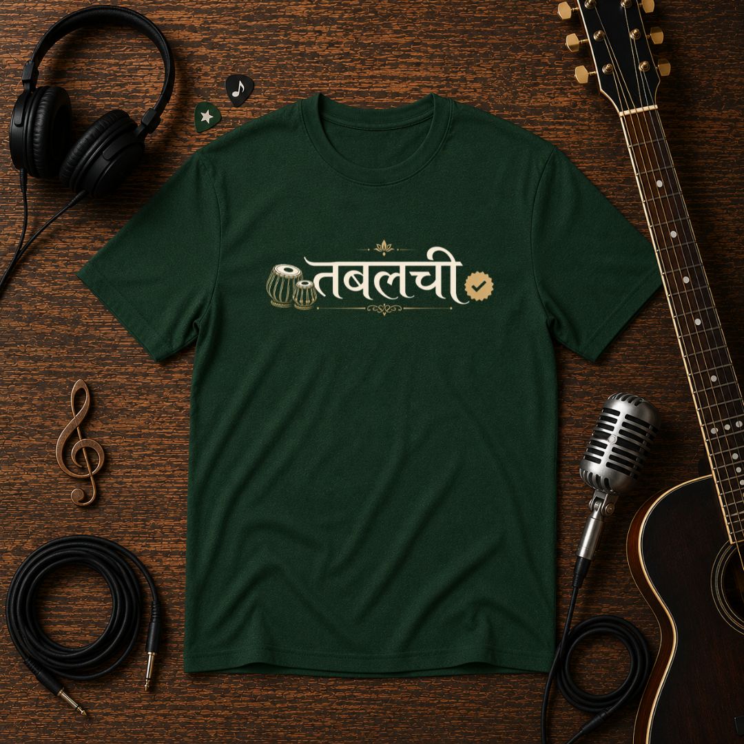 तबलची Unisex Tee – Hindi Tabla Player T-Shirt