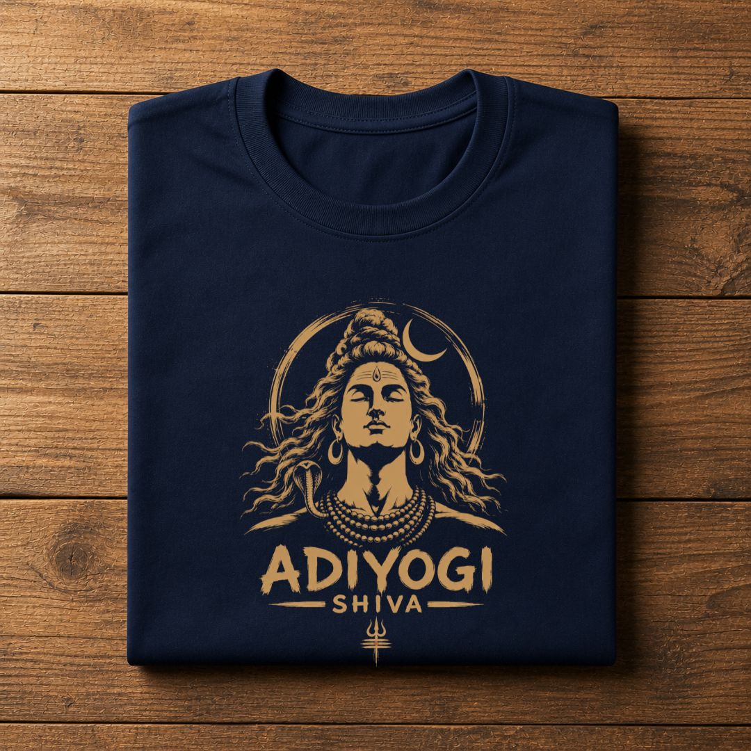 Adiyogi Shiva Unisex T-Shirt | Minimal Lord Shiva Graphic Tee