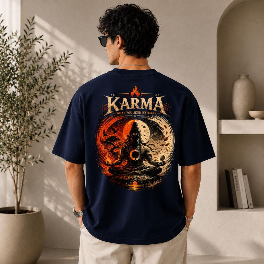 Karma Shiva Oversized T-Shirt | Spiritual Streetwear Tee