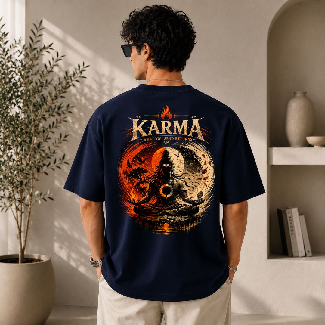 Karma Shiva Oversized T-Shirt | Spiritual Streetwear Tee