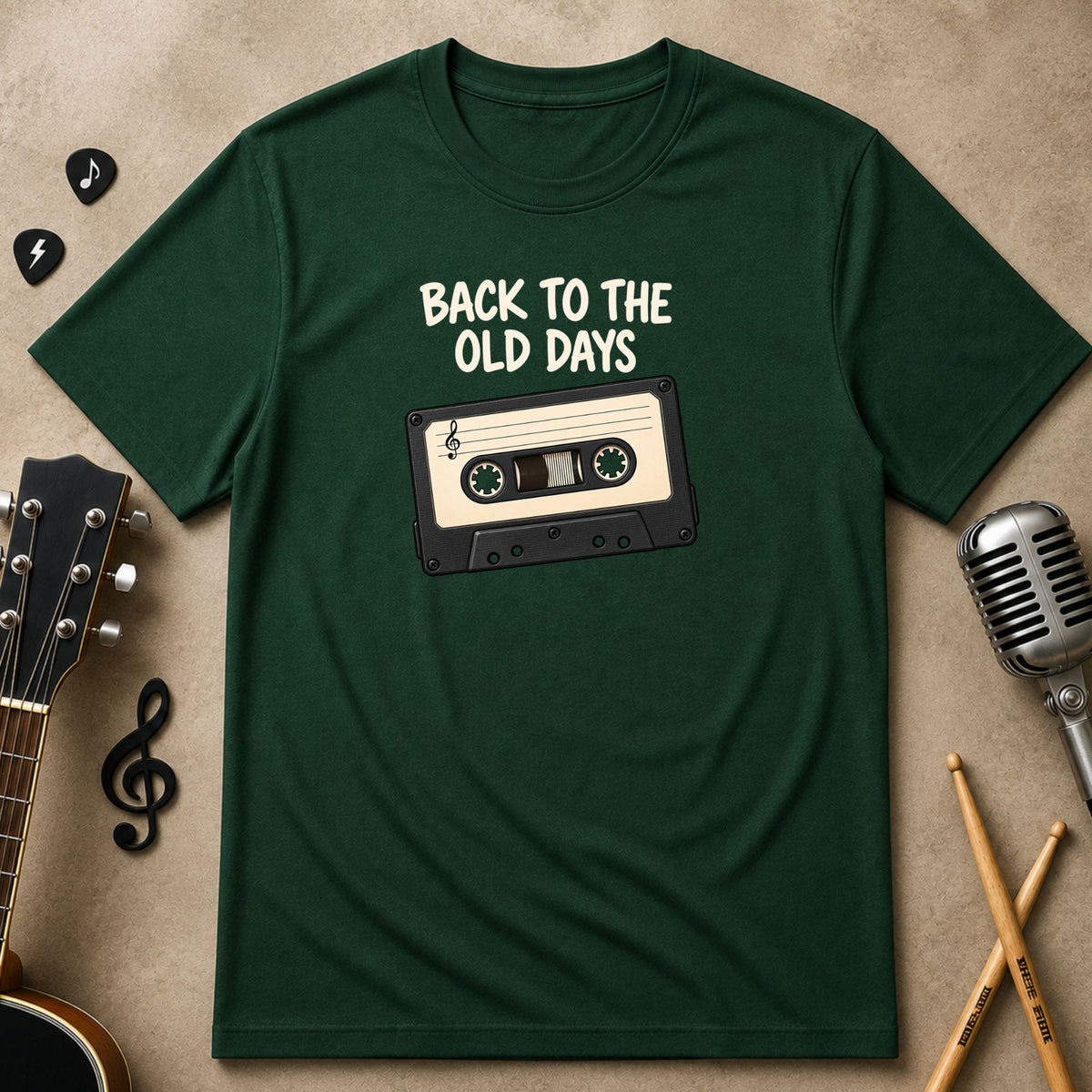 Back to the Old Days | Retro Music T-Shirt