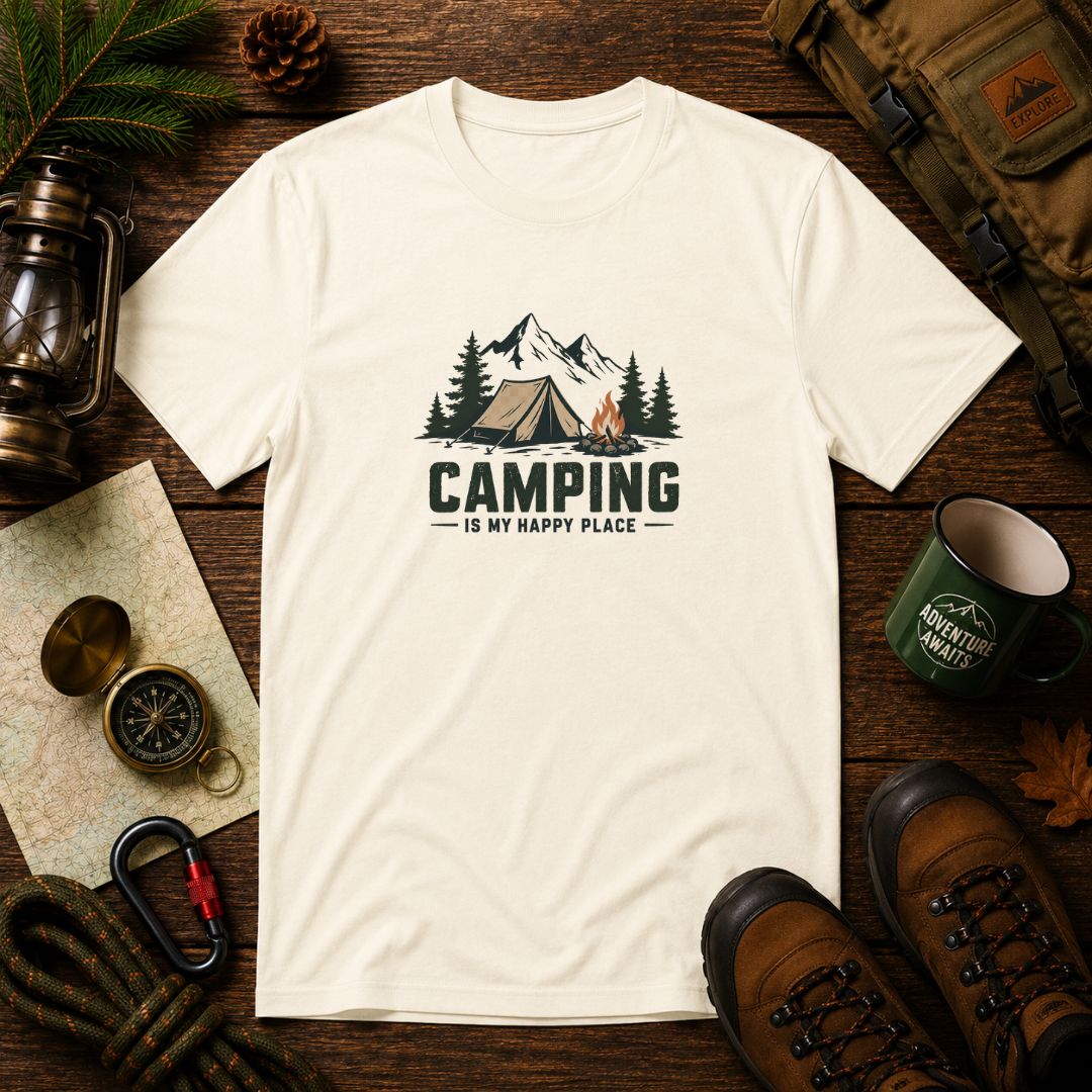 Camping Is My Happy Place | Unisex T-Shirt