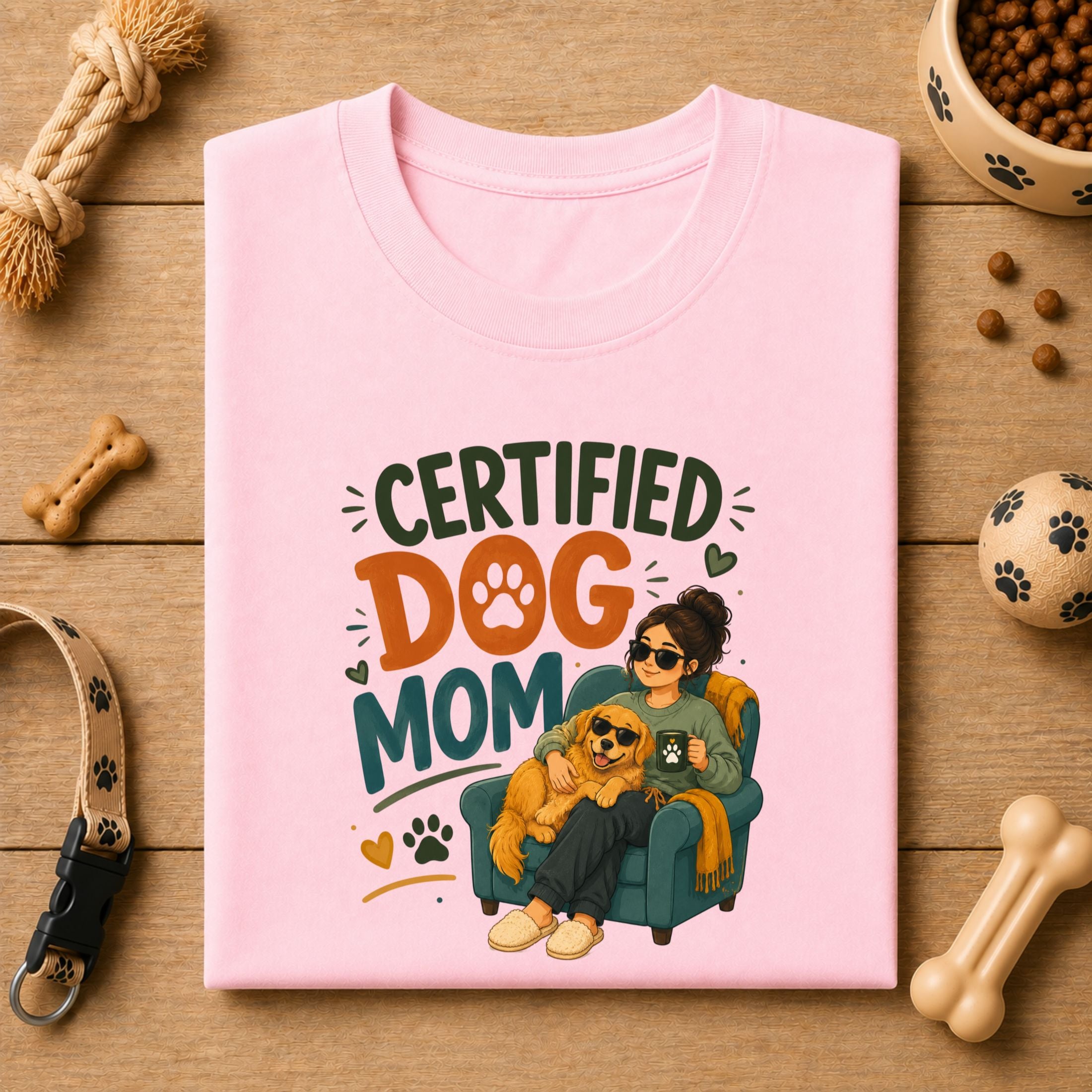 Certified Dog Mom | Cute Dog Lover Unisex T-Shirt