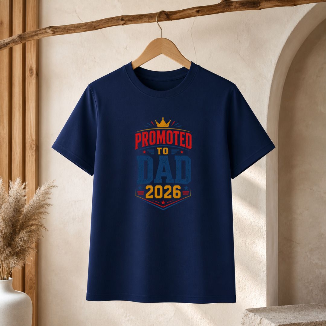 Promoted To Dad 2026 T-Shirt | New Dad Gift 2026