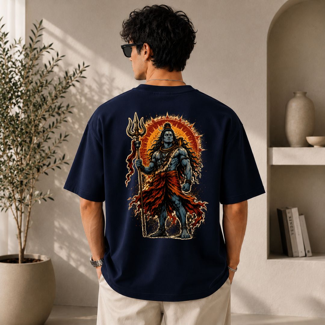 Lord Shiva Oversized T-Shirt | Mahadev Graphic Streetwear Tee