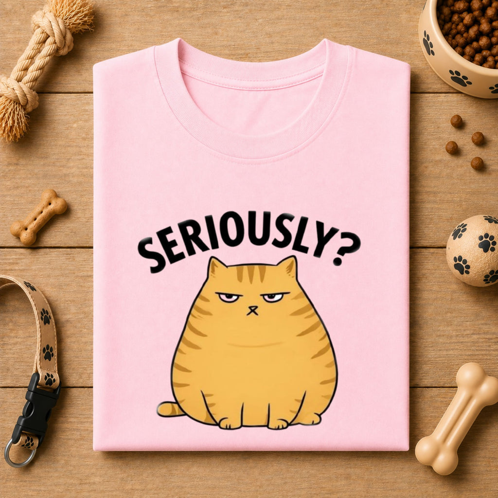 Seriously? Cat T-Shirt | Funny Grumpy Cat Graphic Tee