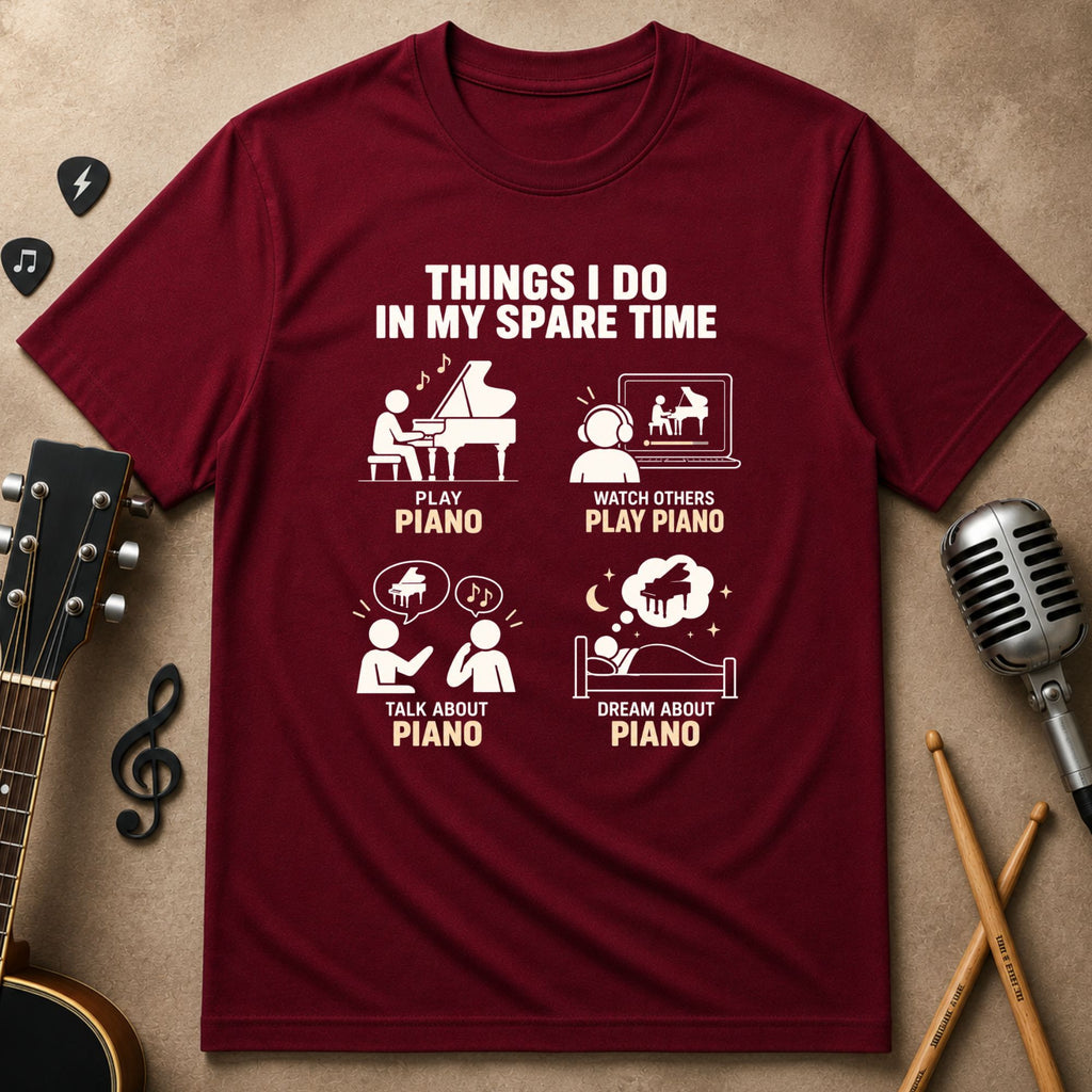 Things I Do in My Spare Time | Piano Unisex T-Shirt