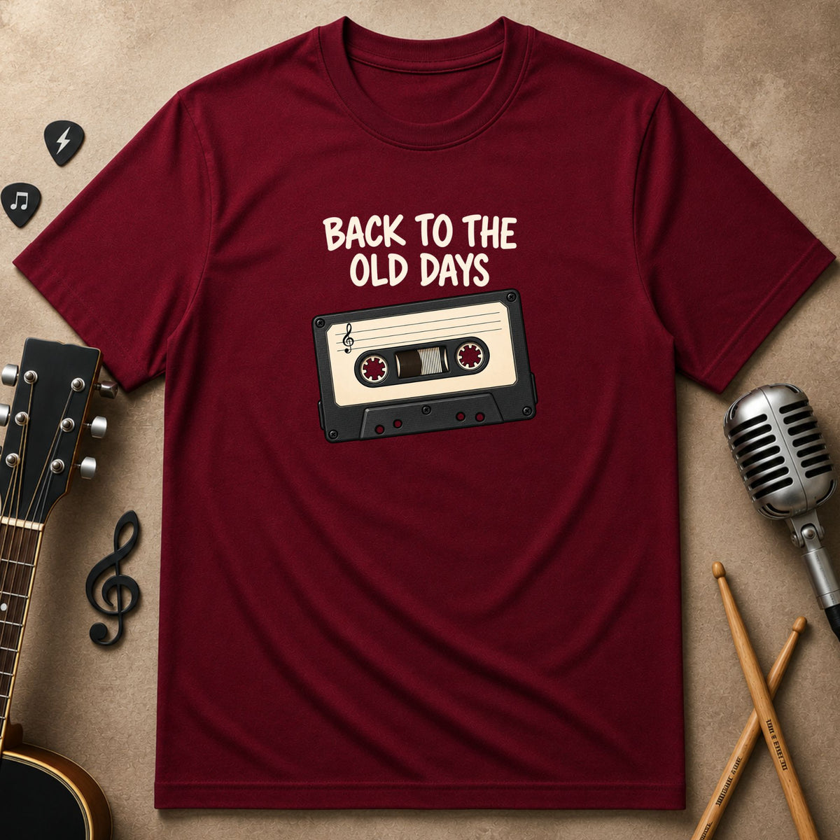 Back to the Old Days | Retro Music T-Shirt