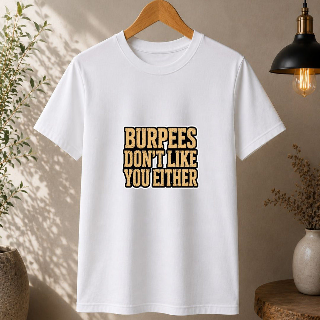 Burpees Don't Like You Either T-Shirt | Funny Gym Shirt