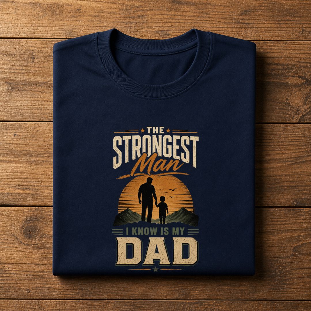 The Strongest Man I Know Is My Dad T-Shirt | Father's Day Gift