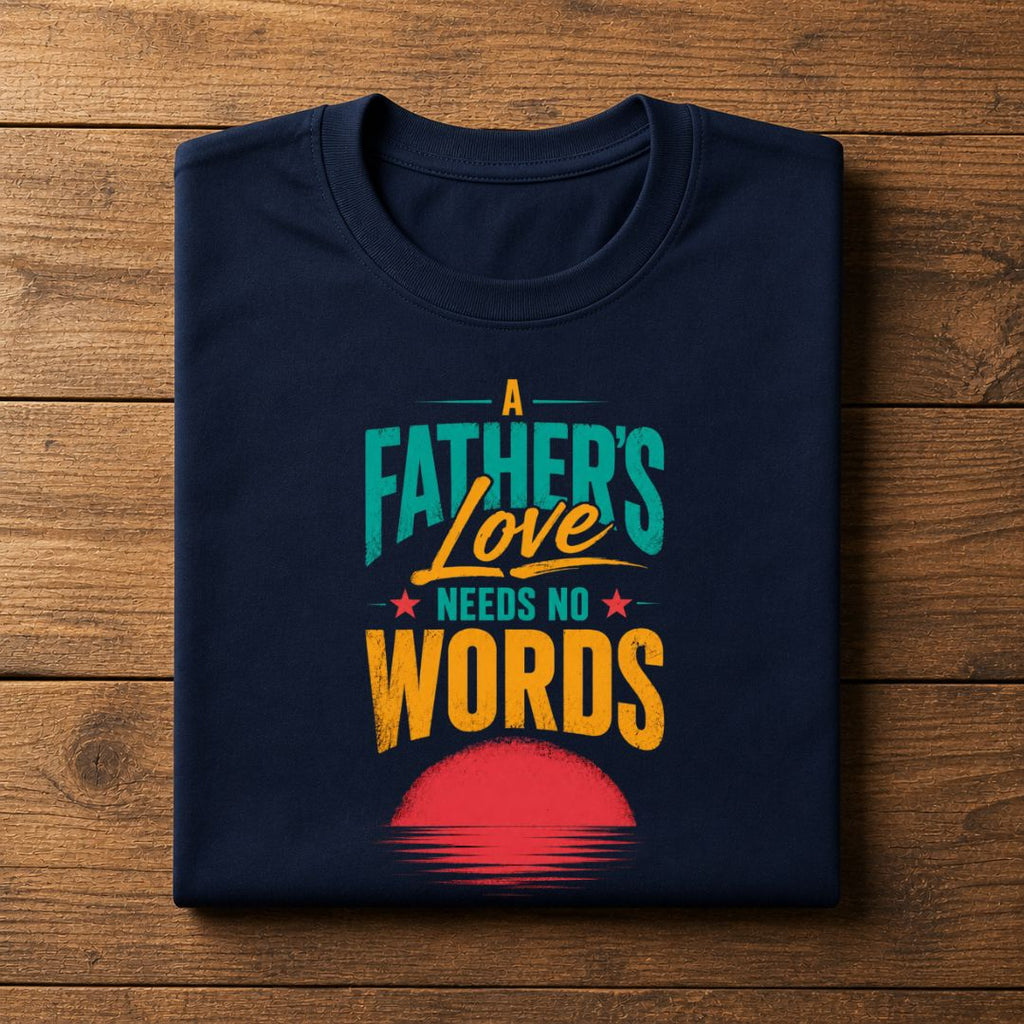 A Father's Love Needs No Words T-Shirt | Father's Day Gift for Dad