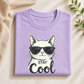 Stay Cool Cat T-Shirt | Funny Cat Lover Graphic Tee