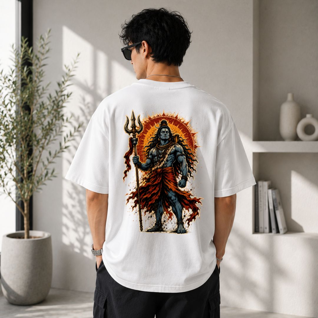 Lord Shiva Oversized T-Shirt | Mahadev Graphic Streetwear Tee