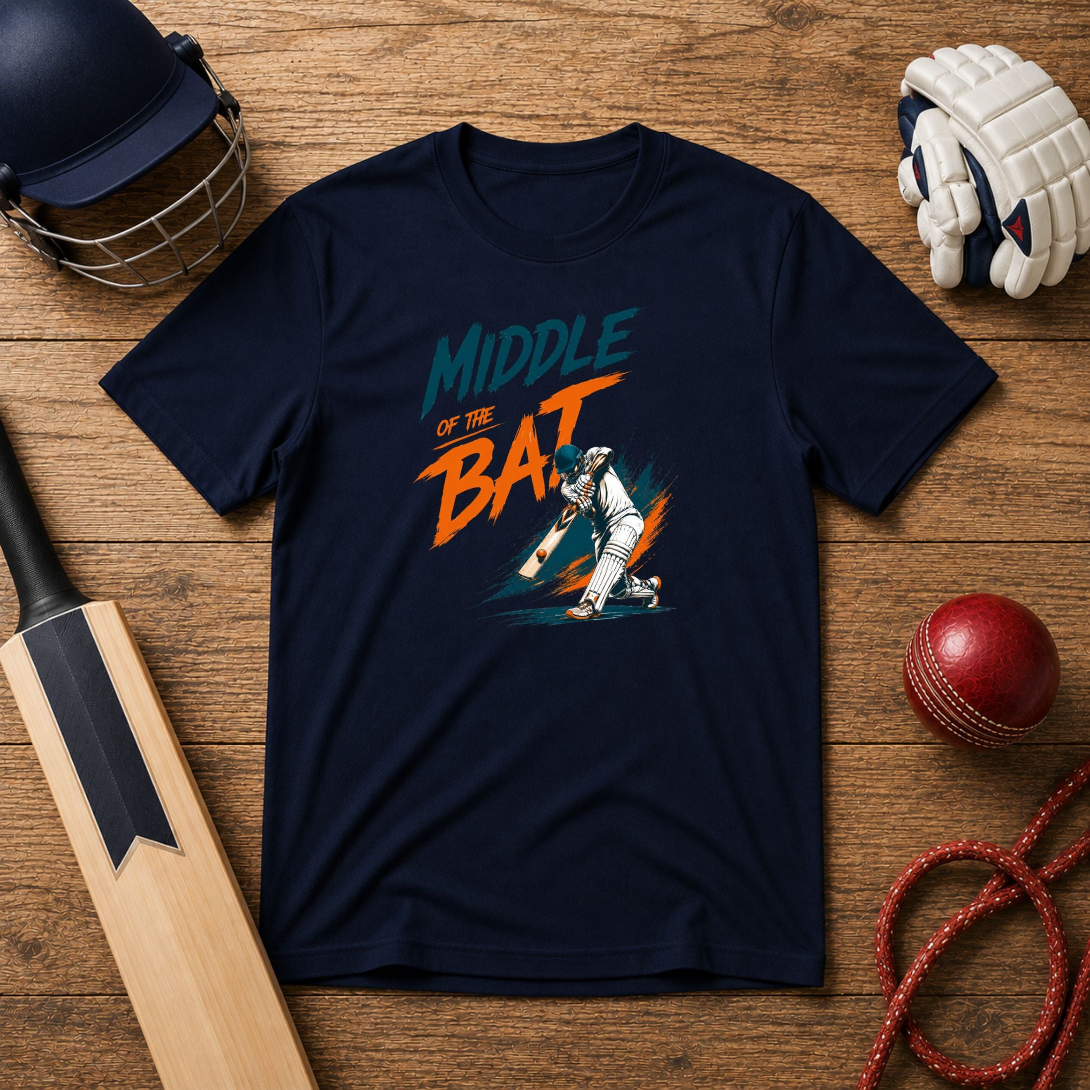 Middle Of The Bat Unisex T-Shirt | Cricket Batting Tee
