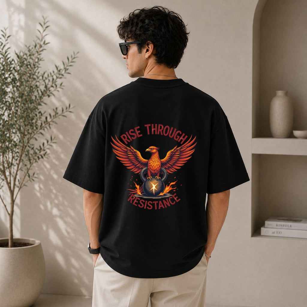 Rise Through Resistance Oversized Gym T-Shirt