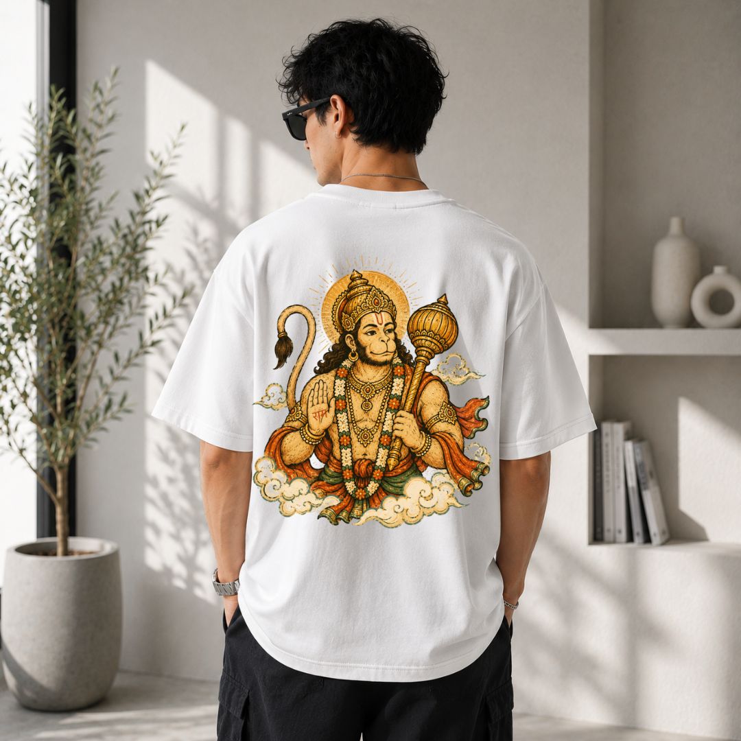 Vintage Lord Hanuman | Oversized Unisex T Shirt