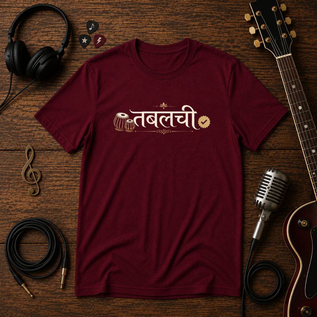 तबलची Unisex Tee – Hindi Tabla Player T-Shirt