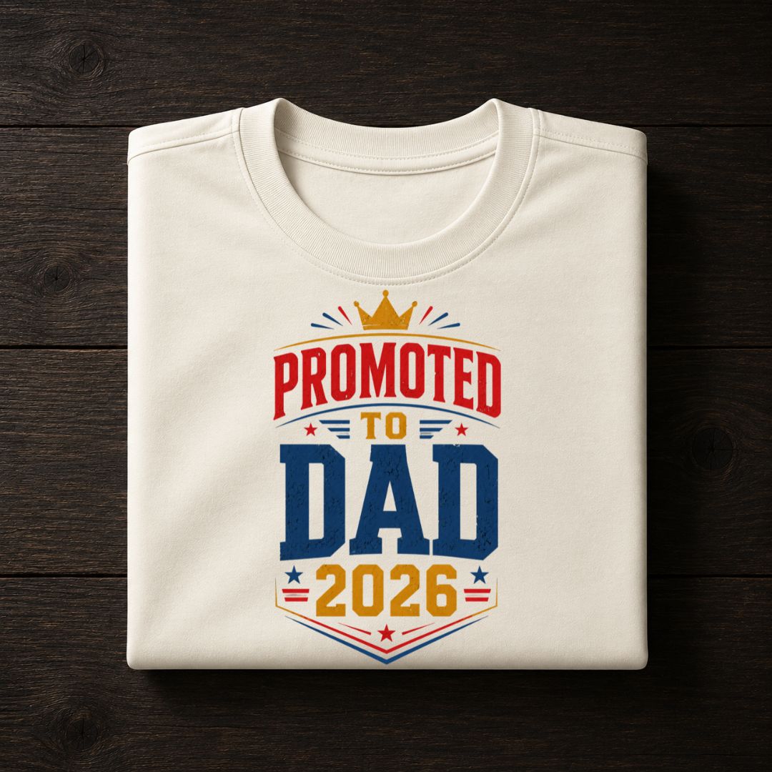 Promoted To Dad 2026 T-Shirt | New Dad Gift 2026