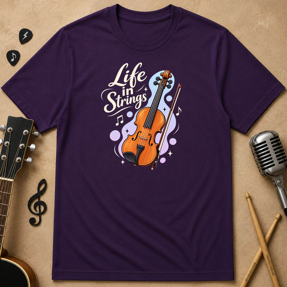 Life in Strings – Violinist Unisex T-Shirt